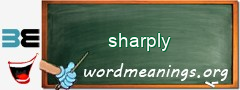 WordMeaning blackboard for sharply